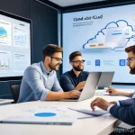클라우드 컴퓨팅 연봉 협상 전략 - **Prompt 1: Cloud Architecture & Innovation**
    A vibrant, professional scene depicting a diverse ...