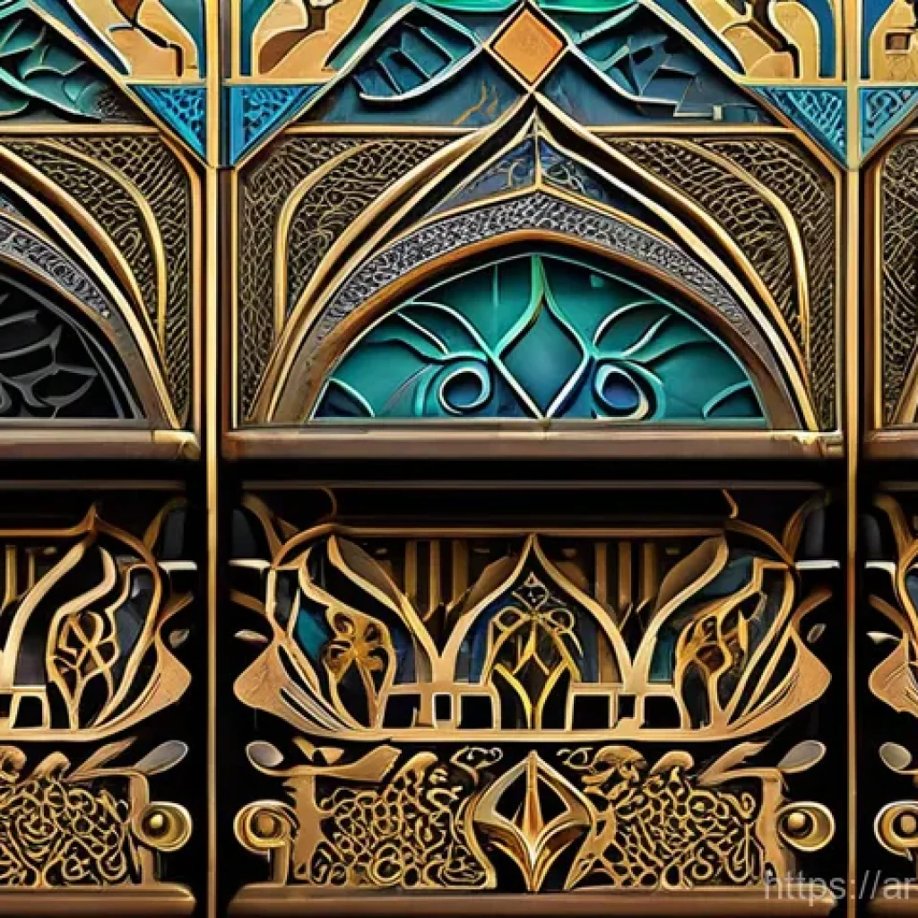 클라우드 기반 데이터 분석 사례 - Here are three detailed image generation prompts in English, designed to reflect Arabic culture and ...